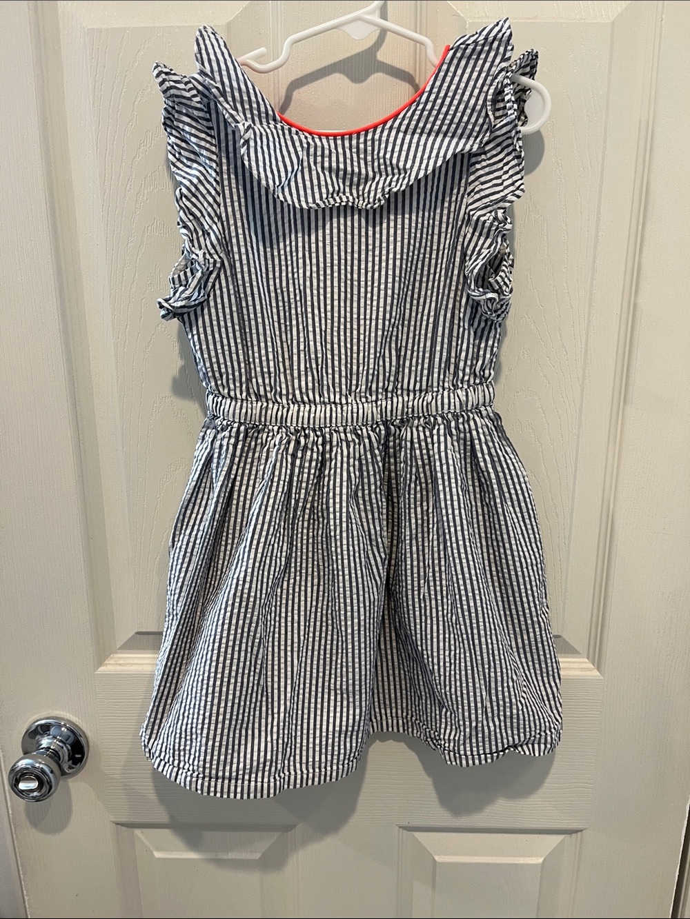 Ruffle Seersucker Dress